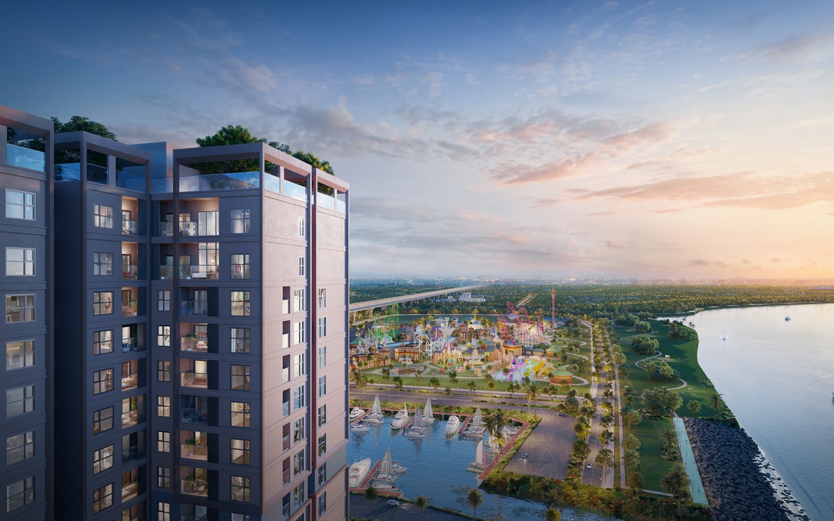 Phối cảnh khu vực đảo Vũ Yên, nơi MIK Group công bố phát triển dự án The Harbor Skyline