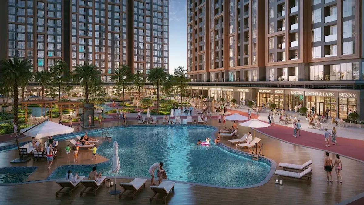 Bể bơi ngoài trời, phân khu The Parkland, tổ hợp Imperia Ocean City (ảnh minh họa)