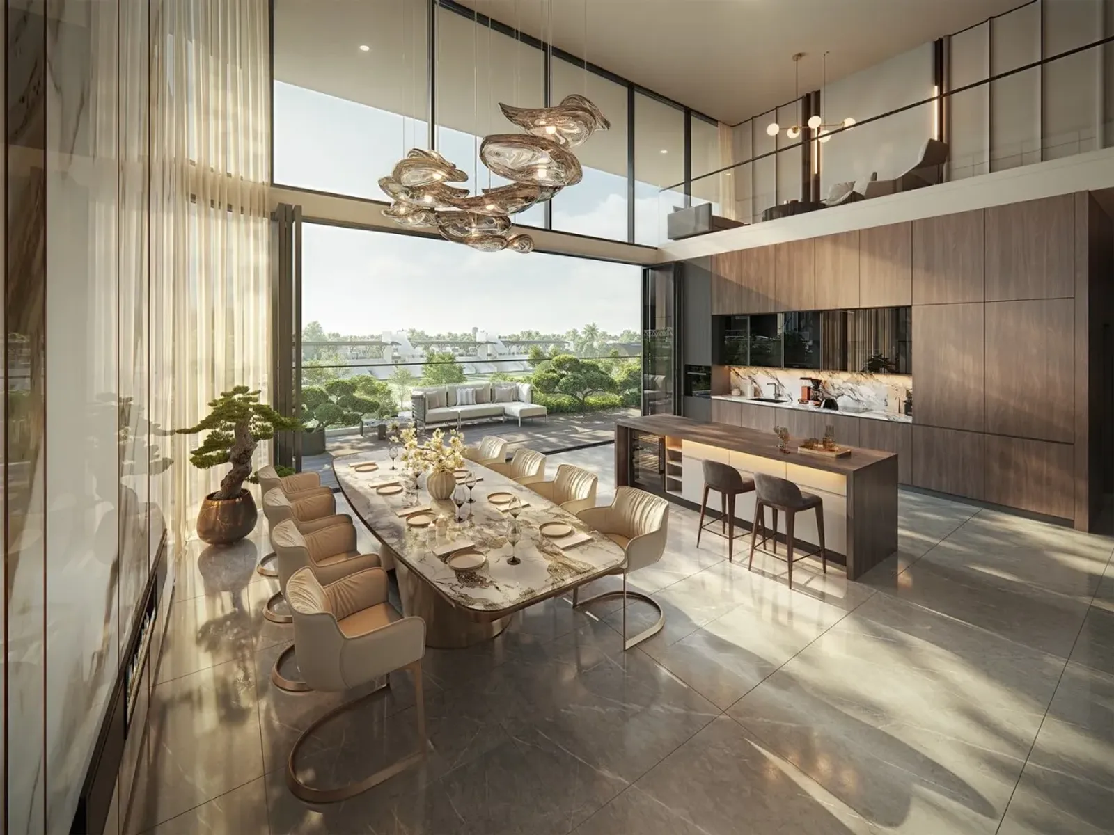 Không gian bếp và phòng ăn căn hộ Duplex, bộ sưu tập The Special Edition của MIK Group (ảnh minh họa)