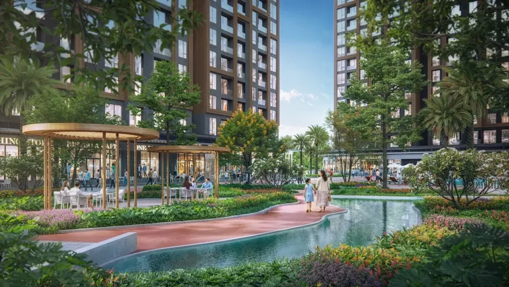 Đường dạo bộ trong cảnh quan, phân khu The Parkland của MIK Group (ảnh minh họa)