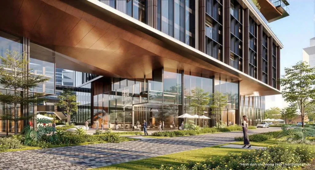 Phối cảnh khu thương mại tầng đế tại Imperia Hanoi Garden City