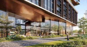 Phối cảnh khu tiện ích thương mại tầng đế dự án The Primavera